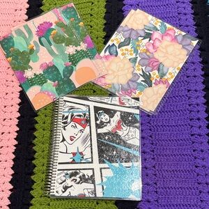 Erin Condren 7x9 Notebook with 2 extra covers . Good condition.